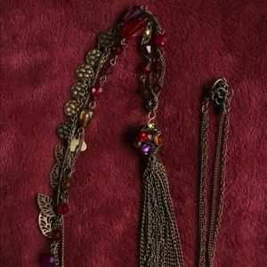 Leaf tassel necklace